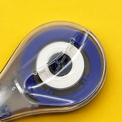 China Factory Custom Printed Mute Correction Tape Roller Plastic Blue Colored Whiteout Tape