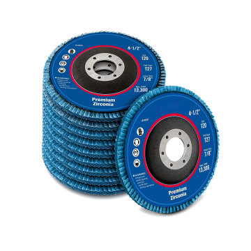 Vibratite 120 Grit Premium Zirconia Flap Disc, 4.5 x 7/8 Inch Flat