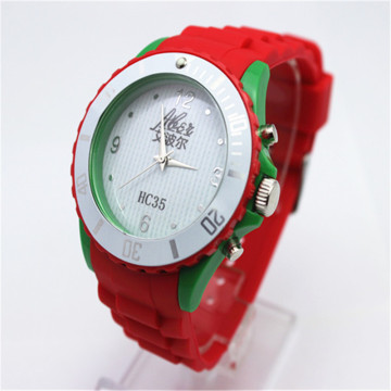 Mode Silikon Quarz Armbanduhr