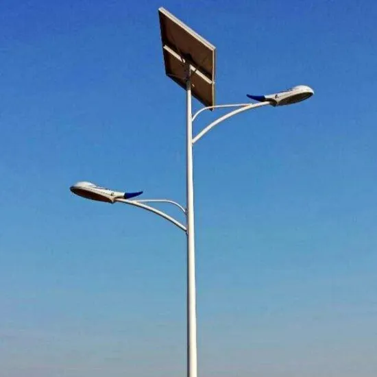 Huatai Solar Street Light Poles 5m 6m 7m - Hot-Dip Galvanized Steel with Solar Bracket