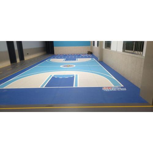 Aangepaste sportvinylvloeren voor indoor basketbalveld