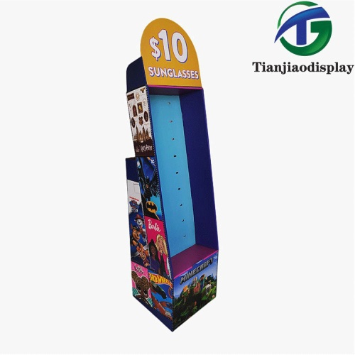 Durable Double Sided Cardboard Display Stand with Hooks