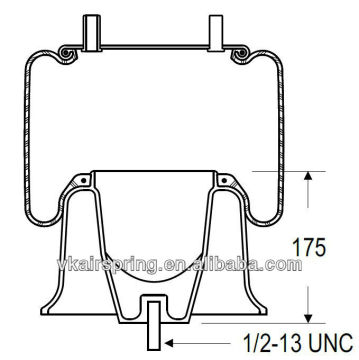 Freightliner 681-320-0017 gas-filled air bellow 9 10S-16 A 999 rubber air spring suspension system/ truck parts alloy piston