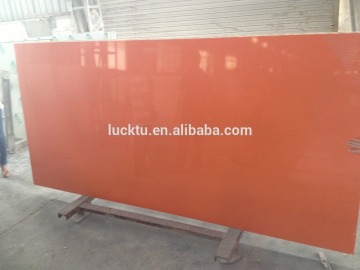 Safe Material pure color orange artificial quartz stone