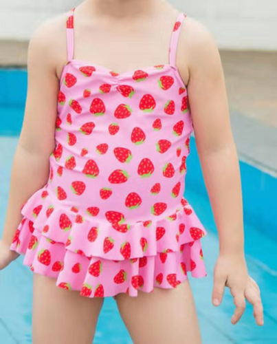 Traje de baño de verano de punto de niña