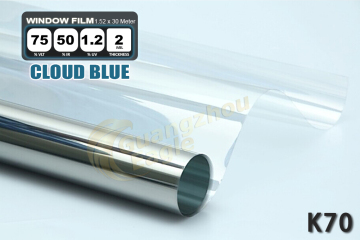 2mil VLT 75% Cloud Blue Window Film