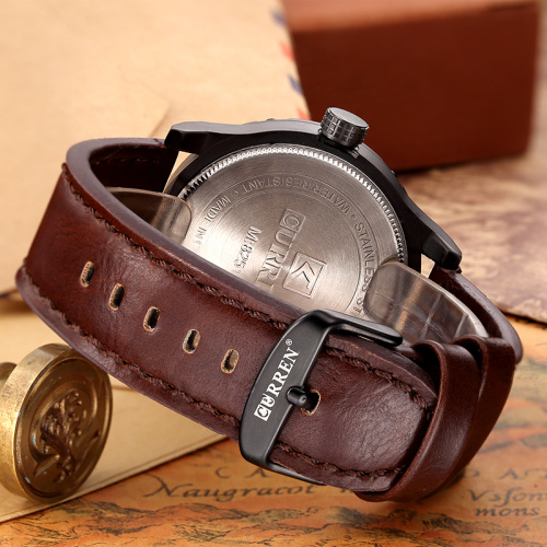 Classical Fashion Leather Waterproof Men Watches