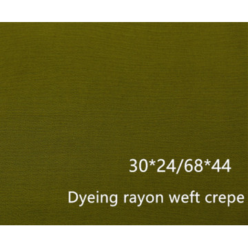 Dyeing Rayon Weft Crepe 30x24/68x44 140gsm
