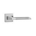 Latest style,chrome aluminum door handle on square rose