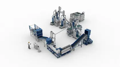 PET Flakes washing recycle granulation line