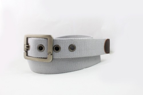 white color Army belts Cotton belts webbing belts with double pin bukcle fabric belts