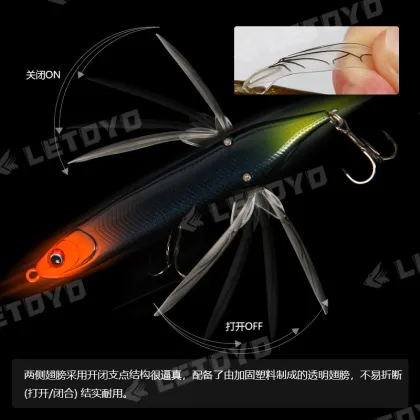 Top Water Dragonfly Insect Bait Popper Fishing Gear Accessories