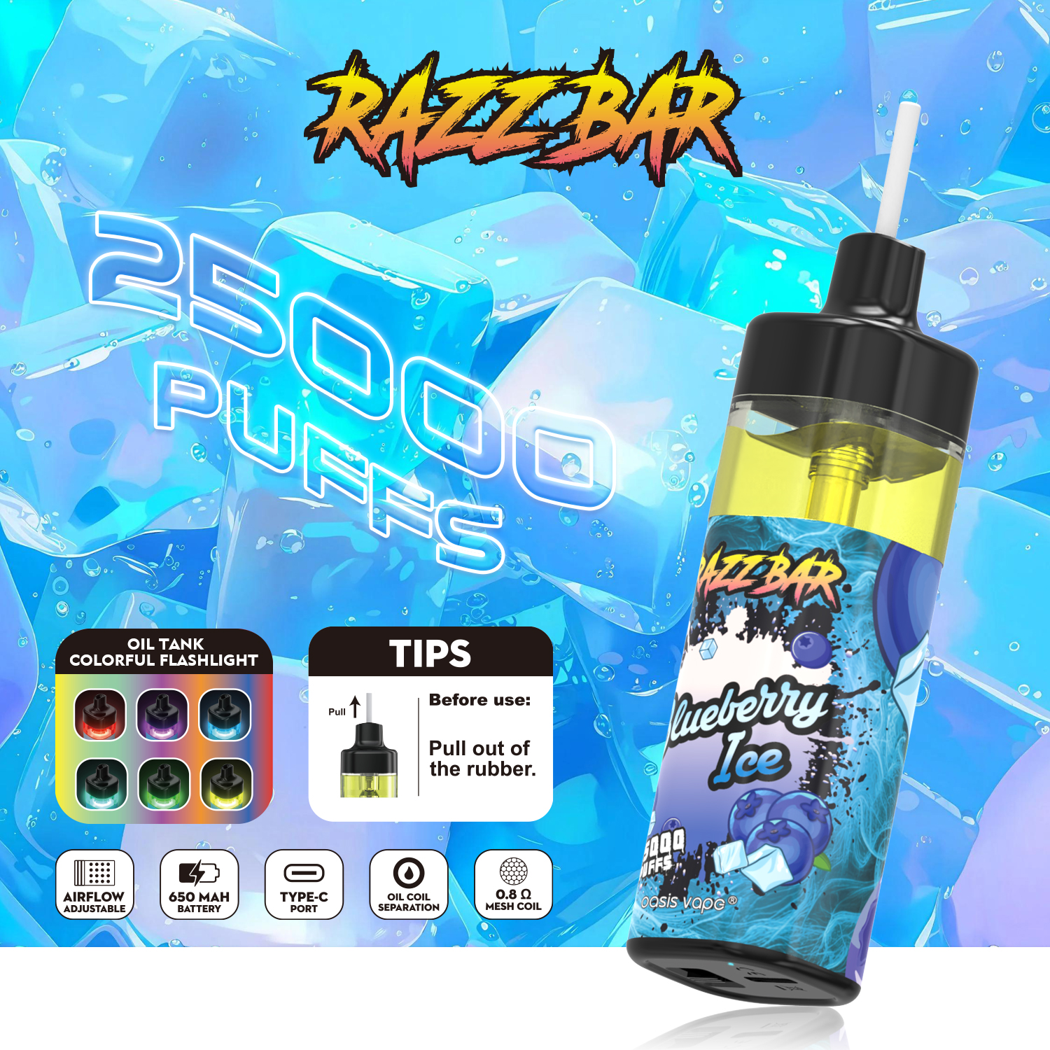 RAZZ 25000 Bar Disposable Vape - 25k Puffs