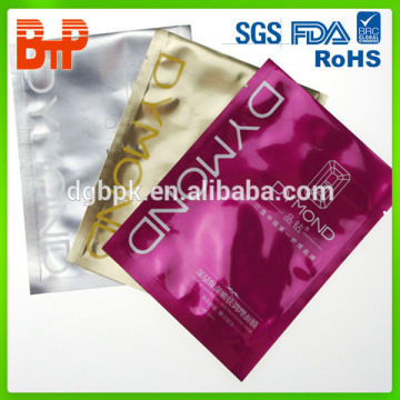 aluminum foil facial mask bag 3 sides sealed