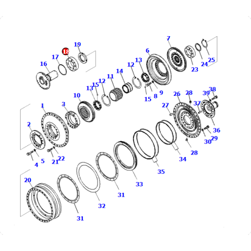 Bearing 568-13-13351/5681313351 is applicable to models such as WD600 D65PX-16 and HD465-7