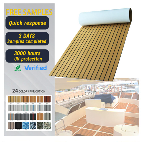 EVA Foam Faux Teak Boat Decking Sheet Non-Skid Self-Adhesive