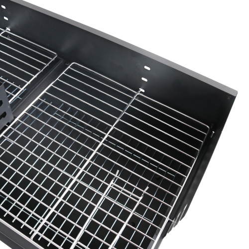 Charcoal Grill Outdoor Kitchen Black Windshield Grill Trolley Rectangular Charcoal Barbecue Grill Supplier