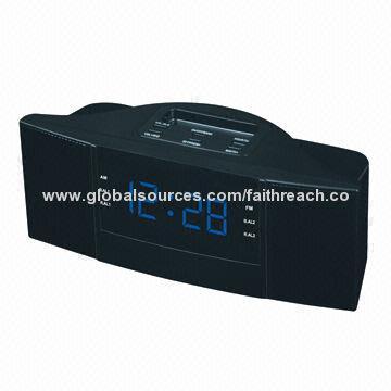 AM/FM Radio Clock, 220V AC/50Hz, Alarm and Snooze Functions