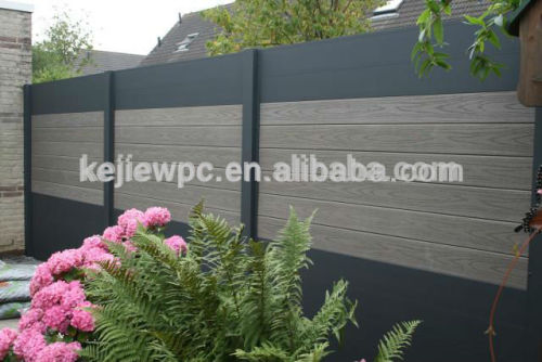 Fashion Style Garden Fence Wood Grain Timber Like Water Proof Basic Fence WPC Outdoor Fence