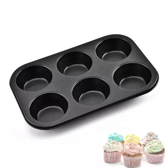 Quality Nonstick 6 cups round muffin baking pan