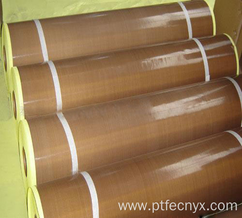 PTFE fabric with adhesive brown color