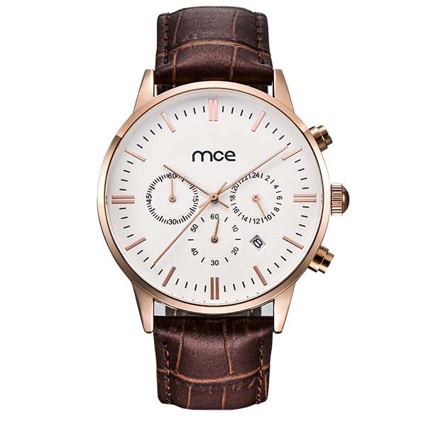 low moq leather quartz watch for men