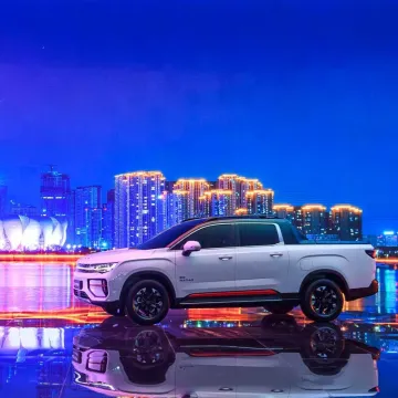 The New First Electric Pickup Radar Dr6 Four Door Five Seat Roof Luggage Rack Electric Pickup Truck