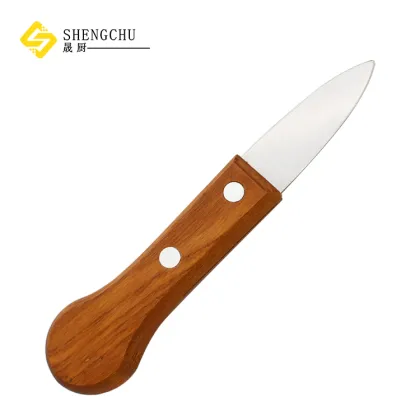 Hot Sale Professional Stainless Steel Kitchen Seafood Tools & Seafood Knife with Wooden Handle