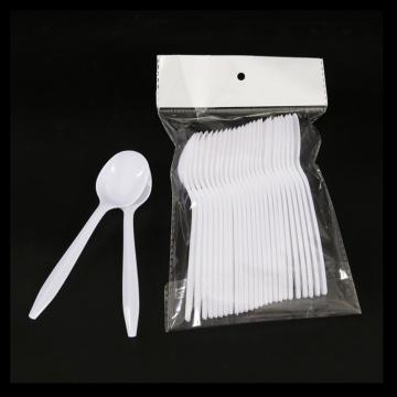 High Quality PP White Transparent Black Disposable Plastic Spoon Dinnerware