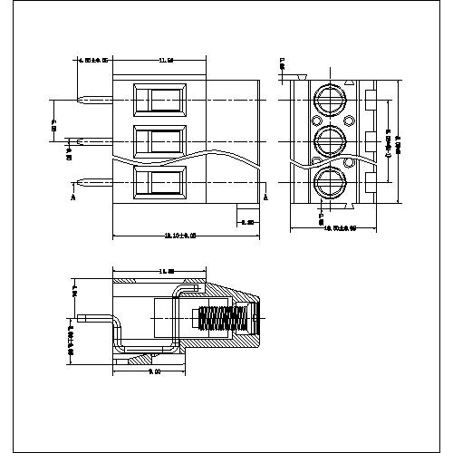 AT129V-5.08XX X -A PCB Screw Terminal Block 