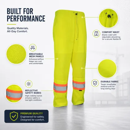 High Visibility Reflective Safety Men Work Pants