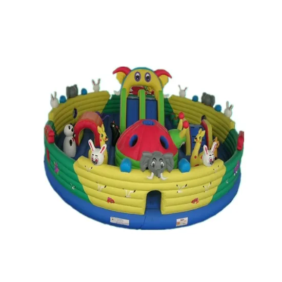 Children's Animal Theme Park Jumping Castle Combo: Outdoor Inflatable Slide and Bounce House for Sale