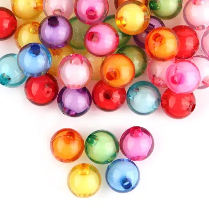 200 Pcs Colorful Acrylic Beads Crystal Beads