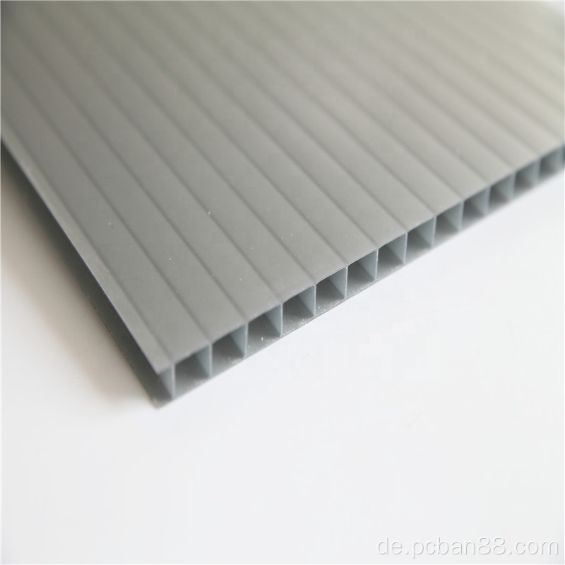 UV -Multiwall -PC -Kunststoff -Polycarbonat Hohlblech schützen