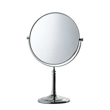 Modern Brass Desktop Cosmetic Makeup Mirror - 360 Degree Rotation Bath Mirror Supplier in China