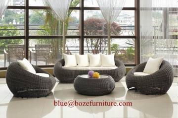 Outdoor Furniture High Quality Rattan Wicker Sofa Set (BZ-R010)