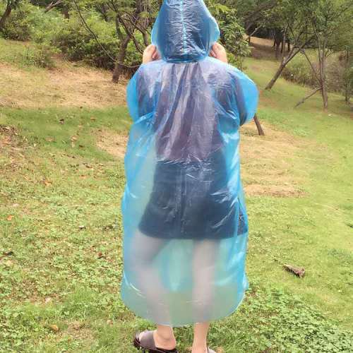 disposable protective raincoat with elastic