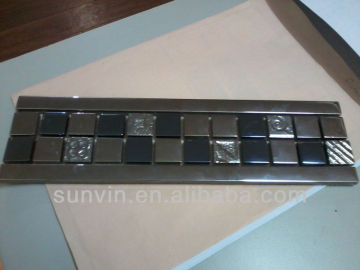 300x80mm Foshan New Arrival Glass Mosaic Border