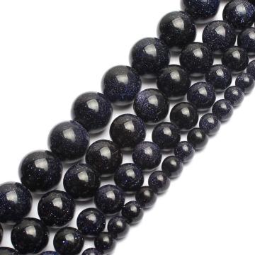 Blue Sandstone 8MM Stone Balls Home Decoration Round Crystal Beads