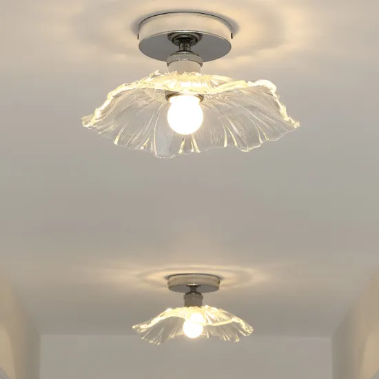 Luxury Crystal Gold Iron E12 LED Ceiling Light for Home Bedroom