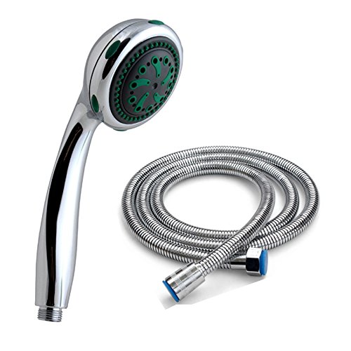 Multi Functional Chrome Plated Plastic Bath Handheld Shower Head With Flexible Hose