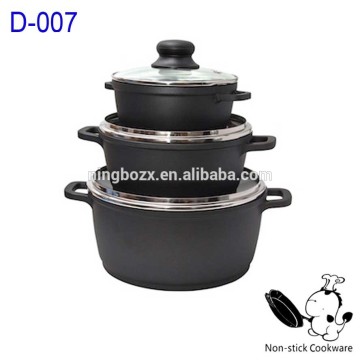 2015 new black die-cast nonstick ceramic aluminum dutch oven