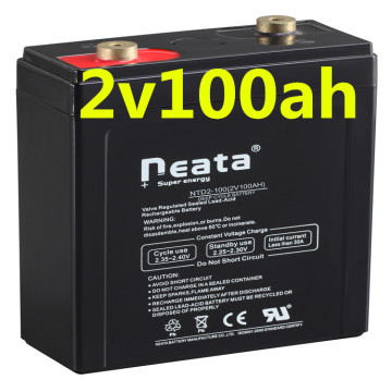 Neata nice appearance 2v 100ah agm 2 volt deep cycle batteries