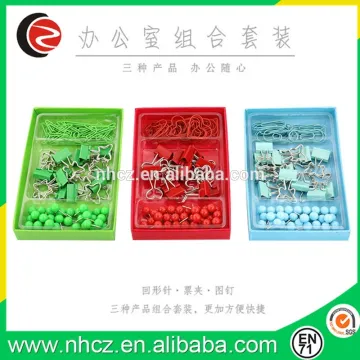 Mixed color office clip set