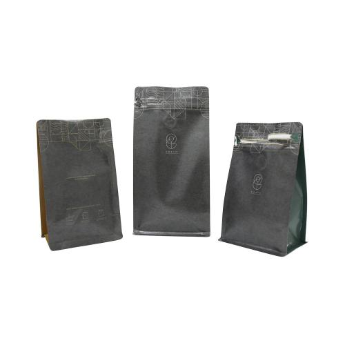 Trykt Kraft Coffee Pouch Flat Bottombag mat