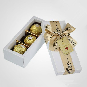 3 pieces chocolate packing box with lid and base