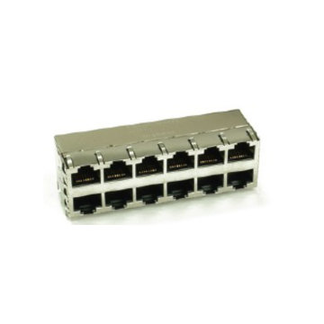 Metal RJ45 Connector, 2x6 PoE++ Ports