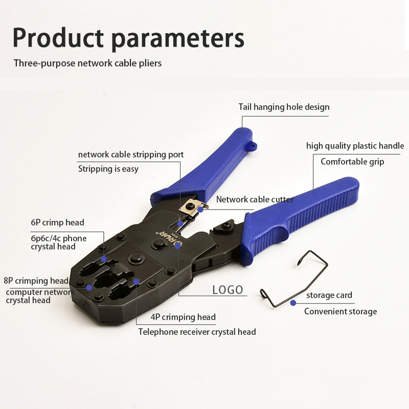 New arrival Professional Network cable crimping pliers Multi functional Electrician Tool Wire Cutter Tool Bolt Cutter