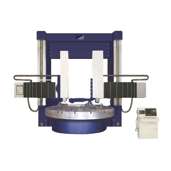 High Accuracy Metal Turning Processing with Manual Double Column Vertical Lathe