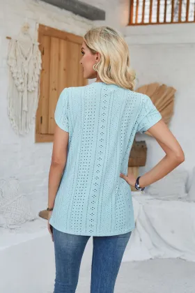 Casual Butterfly Sleeves blouse t shirt